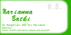 marianna batki business card